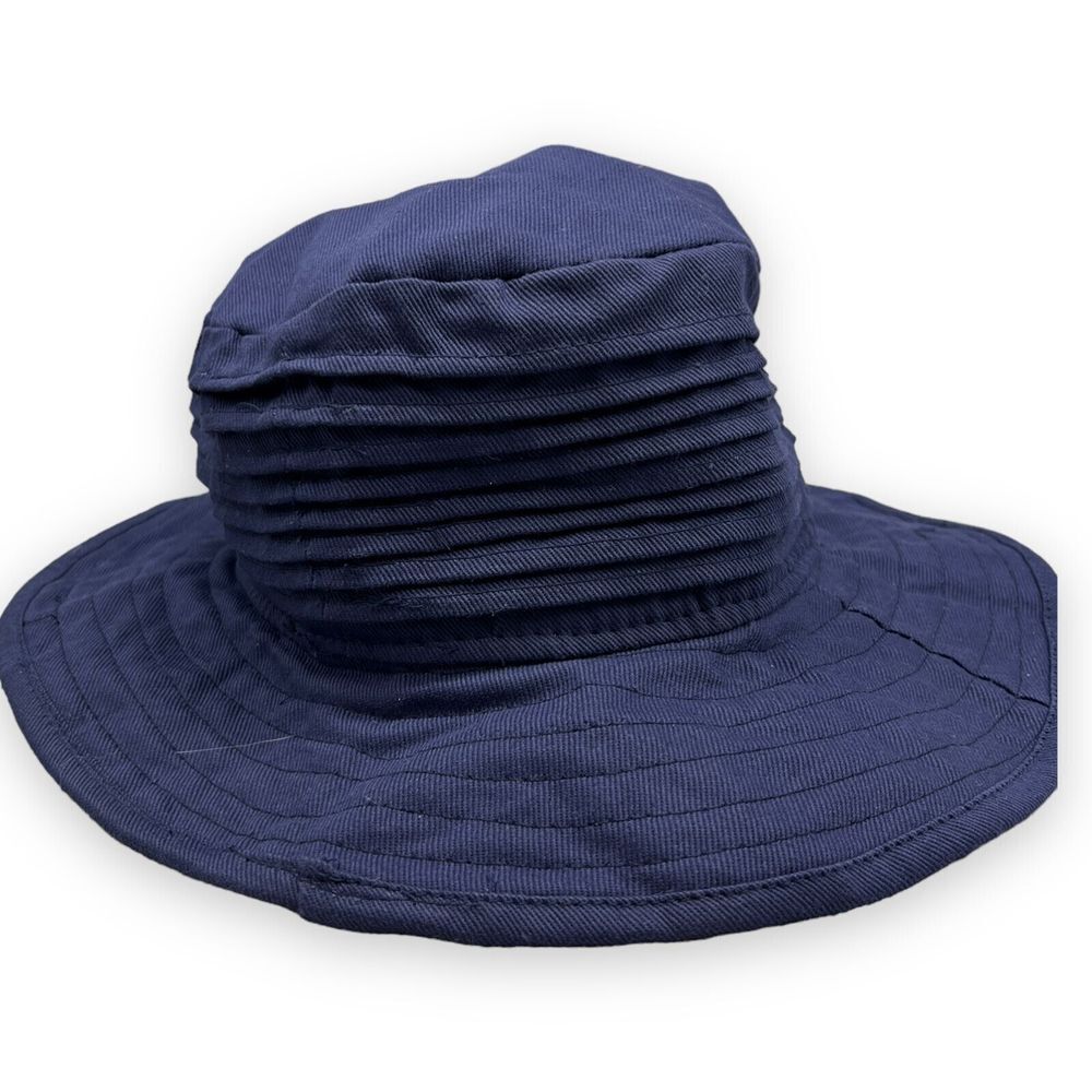 Importina Bucket Blue Pleated Hat Hong Kong Great Condition
